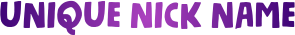 uniquenickname